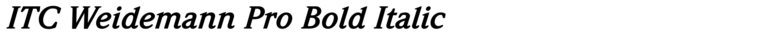 ITC Weidemann Pro Bold Italic